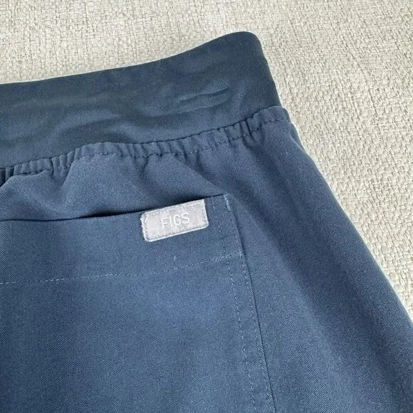 FIGS Yola Yoga Waistband Scrub Pants Womens Small Blue Dark Harbor W22SW2023 - Picture 8 of 16